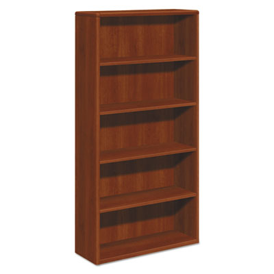 10700 Series Wood Bookcase, Five-Shelf, 36w x 13.13d x 71h, Cognac OrdermeInc OrdermeInc