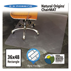 ES Robbins® Natural Origins Chair Mat for Hard Floors, 36 x 48, Clear OrdermeInc OrdermeInc