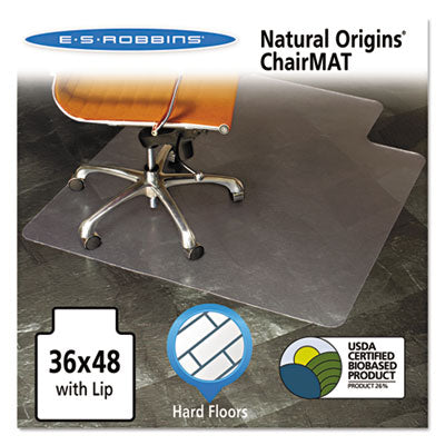 Natural Origins Chair Mat with Lip For Hard Floors, 36 x 48, Clear OrdermeInc OrdermeInc