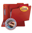 Colored Pressboard Fastener Folders with SafeSHIELD Fasteners, 2" Expansion, 2 Fasteners, Letter Size, Bright Red, 25/Box OrdermeInc OrdermeInc