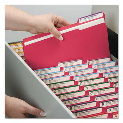 Colored Pressboard Fastener Folders with SafeSHIELD Fasteners, 2" Expansion, 2 Fasteners, Letter Size, Bright Red, 25/Box OrdermeInc OrdermeInc