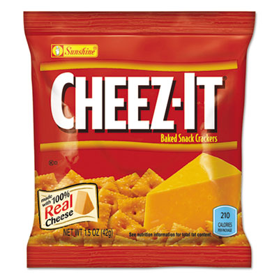 KELLOGG'S Cheez-it Crackers, 1.5 oz Bag, Reduced Fat, 60/Carton - OrdermeInc