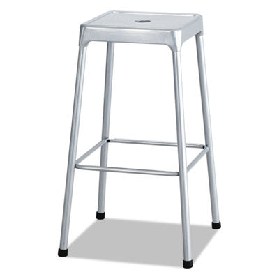 Bar-Height Steel Stool, Backless, Supports Up to 250 lb, 29" Seat Height, Silver OrdermeInc OrdermeInc