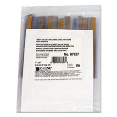 C-Line® Self-Adhesive Label Holders, Top Load, 1 x 6, Clear, 50/Pack OrdermeInc OrdermeInc