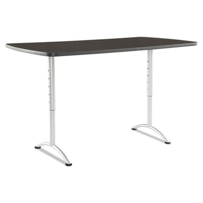 ARC Adjustable-Height Table, Rectangular, 36" x 72" x 30 to 42", Gray Walnut Top, Silver Base OrdermeInc OrdermeInc