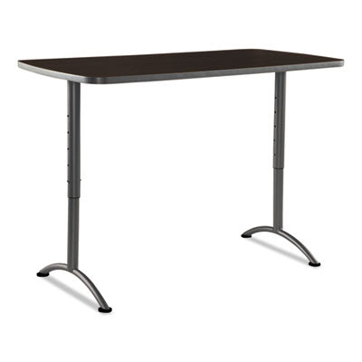 ARC Adjustable-Height Table, Rectangular, 30" x 60" x 30" to 42", Walnut/Gray OrdermeInc OrdermeInc