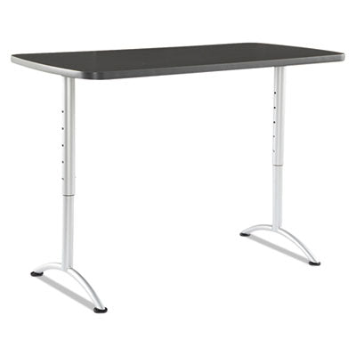 ARC Adjustable-Height Table, Rectangular, 60" x 30" x 30" to 42", Graphite/Silver OrdermeInc OrdermeInc
