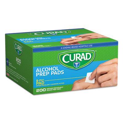 Curad® Alcohol Swabs, 1 x 1, 200/Box - OrdermeInc