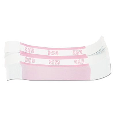 PAP-R PRODUCTS Currency Straps, Pink, $250 in Dollar Bills, 1000 Bands/Pack - OrdermeInc