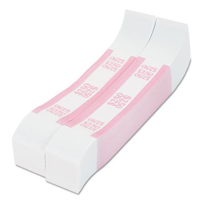 PAP-R PRODUCTS Currency Straps, Pink, $250 in Dollar Bills, 1000 Bands/Pack - OrdermeInc