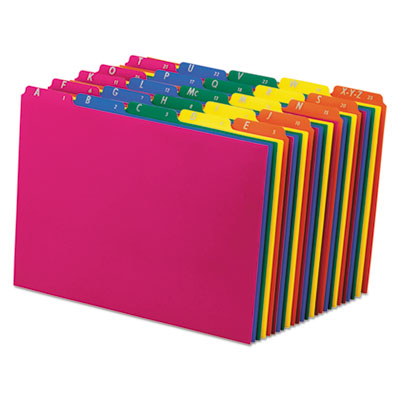 Pendaflex® Poly Top Tab File Guides, 1/5-Cut Top Tab, A to Z, 8.5 x 11, Assorted Colors, 25/Set OrdermeInc OrdermeInc