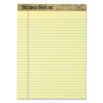 TOPS™ Second Nature Recycled Ruled Pads, Wide/Legal Rule, 50 Canary-Yellow 8.5 x 11.75 Sheets, Dozen OrdermeInc OrdermeInc