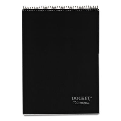 TOPS™ Docket Diamond Top-Wire Ruled Planning Pad, Wide/Legal Rule, Black Cover, 60 White 8.5 x 11.75 Sheets OrdermeInc OrdermeInc