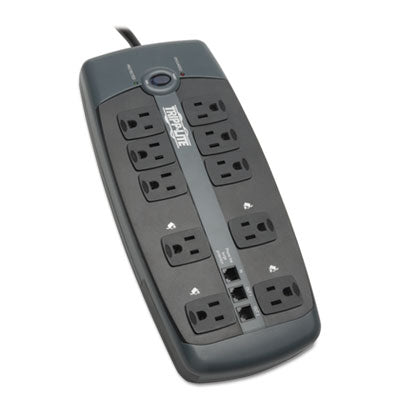 Tripp Lite Protect It! Surge Protector, 10 AC Outlets, 8 ft Cord, 2,395 J, Black OrdermeInc OrdermeInc