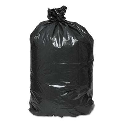 Linear Low Density Recycled Can Liners, 45 gal, 1.25 mil, 40" x 46", Black, 10 Bags/Roll, 10 Rolls/Carton OrdermeInc OrdermeInc