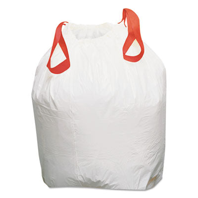 Heavy-Duty Trash Bags, 13 gal, 0.9 mil, 24.5" x 27.38", White, 50 Bags/Roll, 4 Rolls/Box - OrdermeInc