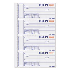 Rediform® Durable Hardcover Numbered Money Receipt Book, Three-Part Carbonless, 6.88 x 2.75, 4 Forms/Sheet, 200 Forms Total OrdermeInc OrdermeInc