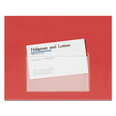 Cardinal® HOLD IT Poly Business Card Pocket, Top Load, 3.75 x 2.38, Clear, 10/Pack - OrdermeInc