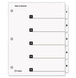 OneStep Printable Table of Contents and Dividers, 5-Tab, 1 to 5, 11 x 8.5, White, White Tabs, 1 Set OrdermeInc OrdermeInc