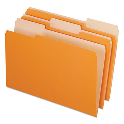Pendaflex® Interior File Folders, 1/3-Cut Tabs: Assorted, Legal Size, Orange, 100/Box OrdermeInc OrdermeInc