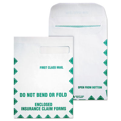 Redi-Seal Insurance Claim Form Envelope, Cheese Blade Flap, Redi-Seal Adhesive Closure, 9 x 12.5, White, 100/Box OrdermeInc OrdermeInc