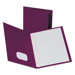 Oxford™ Twin-Pocket Folders with 3 Fasteners, 0.5" Capacity, 11 x 8.5, Burgundy, 25/Box OrdermeInc OrdermeInc