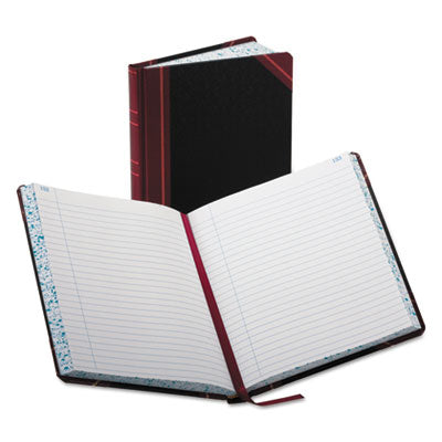 Account Record Book, Record-Style Rule, Black/Red/Gold Cover, 9.25 x 7.31 Sheets, 300 Sheets/Book OrdermeInc OrdermeInc