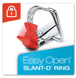 CARDINAL BRANDS INC. Premier Easy Open ClearVue Locking Slant-D Ring Binder, 3 Rings, 5" Capacity, 11 x 8.5, White - OrdermeInc