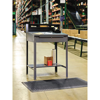 Open Steel Shop Desk, 34.5" x 29" x 53.75", Medium Gray OrdermeInc OrdermeInc