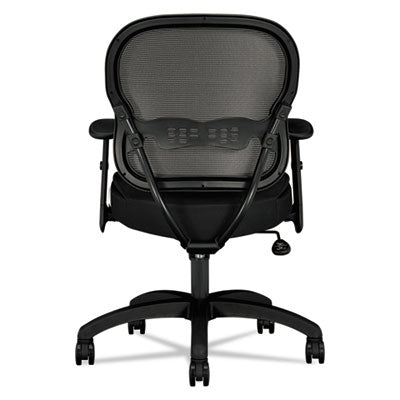 Wave Mesh Mid-Back Task Chair, Supports Up to 250 lb, 18" to 22.25" Seat Height, Black OrdermeInc OrdermeInc