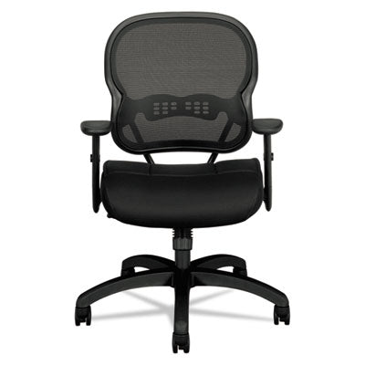 Wave Mesh Mid-Back Task Chair, Supports Up to 250 lb, 18" to 22.25" Seat Height, Black OrdermeInc OrdermeInc