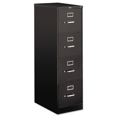 HON COMPANY 510 Series Vertical File, 4 Letter-Size File Drawers, Black, 15" x 25" x 52"