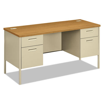 Metro Series Kneespace Credenza, 60w x 24d x 29.5h, Harvest/Putty OrdermeInc OrdermeInc