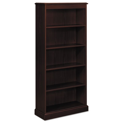94000 Series Five-Shelf Bookcase, 35.75w x 14.31d x 78.25h, Mahogany OrdermeInc OrdermeInc