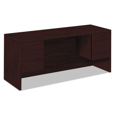 10500 Series Kneespace Credenza With 3/4-Height Pedestals, 60w x 24d x 29.5h, Mahogany OrdermeInc OrdermeInc