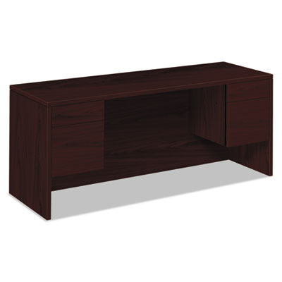 10500 Series Kneespace Credenza With 3/4-Height Pedestals, 72w x 24d x 29.5h, Mahogany OrdermeInc OrdermeInc