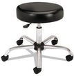 Adjustable Task/Lab Stool, Backless, Supports Up to 250 lb, 17.25" to 22" Seat Height, Black Seat, Steel Base OrdermeInc OrdermeInc