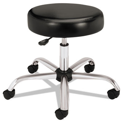Adjustable Task/Lab Stool, Backless, Supports Up to 250 lb, 17.25" to 22" Seat Height, Black Seat, Steel Base OrdermeInc OrdermeInc