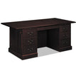 94000 Series Double Pedestal Desk, 72" x 36" x 29.5", Mahogany OrdermeInc OrdermeInc