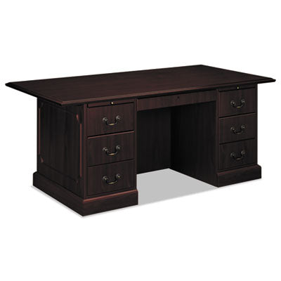 94000 Series Double Pedestal Desk, 72" x 36" x 29.5", Mahogany OrdermeInc OrdermeInc