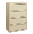 Brigade 700 Series Lateral File, 4 Legal/Letter-Size File Drawers, Putty, 36" x 18" x 52.5" OrdermeInc OrdermeInc