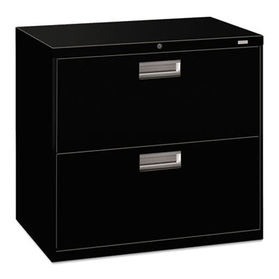 Brigade 600 Series Lateral File, 2 Legal/Letter-Size File Drawers, Black, 30" x 18" x 28" OrdermeInc OrdermeInc