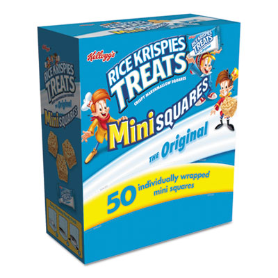 KELLOGG'S Rice Krispies Treats, Mini Squares, 0.39 oz, 50/Box - OrdermeInc