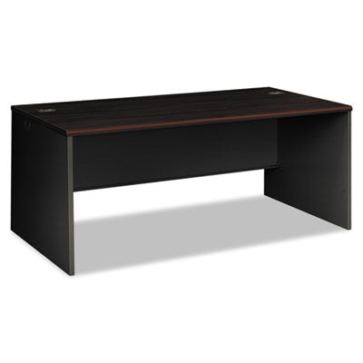 38000 Series Desk Shell, 72" x 36" x 29.5", Mahogany/Charcoal OrdermeInc OrdermeInc