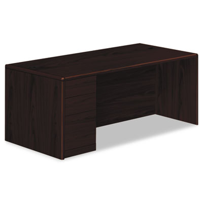 10700 Series Single Pedestal Desk with Full-Height Pedestal on Left, 72" x 36" x 29.5", Mahogany OrdermeInc OrdermeInc