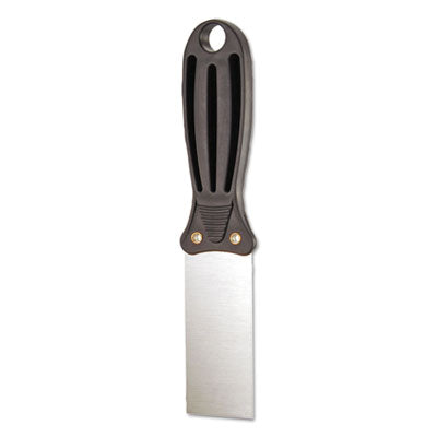 Putty Knife, 1.5" Wide, Carbon Steel Blade, Flexible Handle, Black/Silver, 24/Carton OrdermeInc OrdermeInc