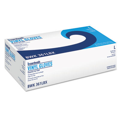 Exam Vinyl Gloves, Powder/Latex-Free, 3 3/5 mil, Clear, Large, 100/Box OrdermeInc OrdermeInc