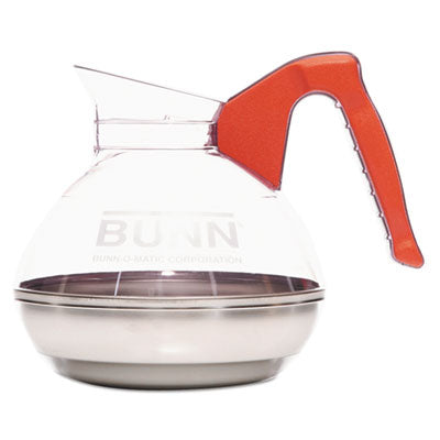 BUNN-O-MATIC 64 oz. Easy Pour Decanter, Orange Handle