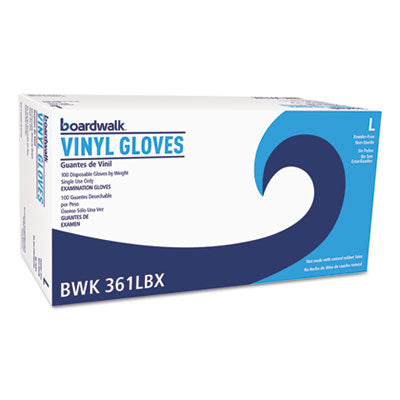 Exam Vinyl Gloves, Clear, Large, 3 3/5 mil, 100/Box, 10 Boxes/Carton OrdermeInc OrdermeInc
