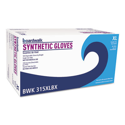 Powder-Free Synthetic Vinyl Gloves, X-Large, Cream, 4 mil, 1,000/Carton OrdermeInc OrdermeInc